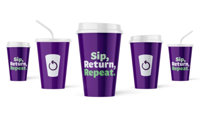 Petaluma cups with a white background.